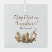 Frohe Weihnachten Wir Liebe Sie Ornament (Vorderseite)