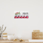 Frohe Weihnachten wir sind geschlossen Poster (Küche)