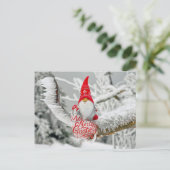 Frohe Weihnachten Woodland Gnome mit Geschenken (Stehend Vorderseite)