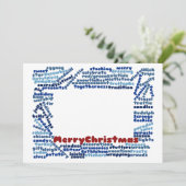Frohe Weihnachten - Word Cloud - Grüße Karte (Stehend Vorderseite)
