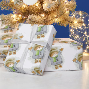 Frohe Weihnachten Wrap Cat Kitten Winter Geschenkpapier