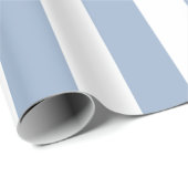 Frohe Weihnachten Wrapping Blue & White Stripe San Geschenkpapier (Rolleneckpunkt)