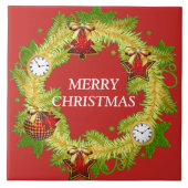 Frohe Weihnachten Wrealth Fliese (Vorderseite)