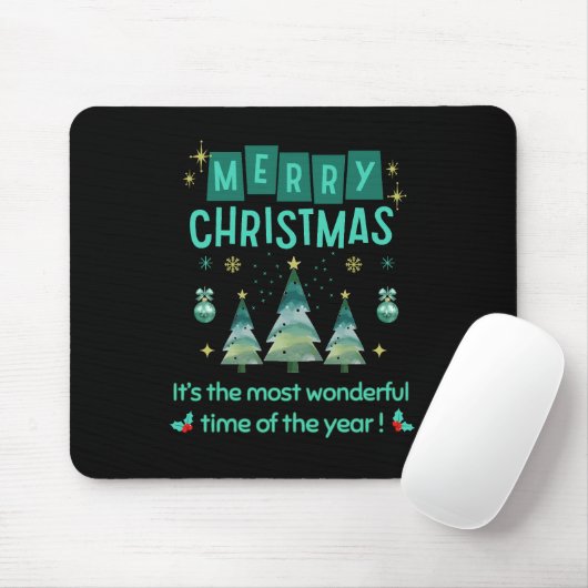 Frohe Weihnachten - Wunderbare Zeit des Jahres Mousepad (Mit Mouse)