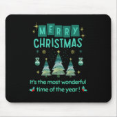 Frohe Weihnachten - Wunderbare Zeit des Jahres Mousepad (Vorne)
