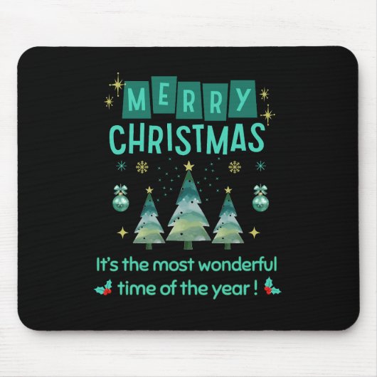 Frohe Weihnachten - Wunderbare Zeit des Jahres Mousepad (Vorne)