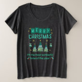 Frohe Weihnachten - Wunderbare Zeit des Jahres T-S Große Größe T-Shirt (Design vorne)