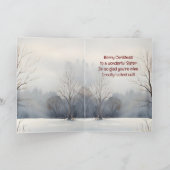 Frohe Weihnachten Wunderschöne Schwester Watercolo Karte (Innenseite)