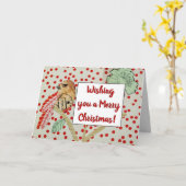 "Frohe Weihnachten wünschen" Red Bird Weihnachten Karte (Gelbe Blume)