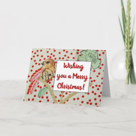 "Frohe Weihnachten wünschen" Red Bird Weihnachten Karte