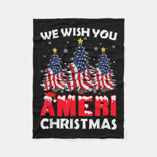 Frohe Weihnachten wünschen wir Ihnen Ameri Xmas Am Fleecedecke (Vorderseite)
