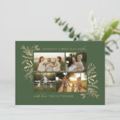 Frohe Weihnachten wünscht 4 Foto Botanische Flora (Stehend Vorderseite)