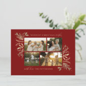 Frohe Weihnachten wünscht 4 Foto Botanische Flora (Stehend Vorderseite)