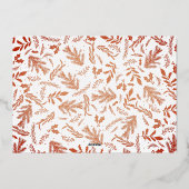 Frohe Weihnachten wünscht 4 Foto Botanische Flora Folien Feiertagskarte (Rückseite)