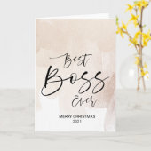 Frohe Weihnachten wünscht besten Boss je Weihnacht Karte (Gelbe Blume)