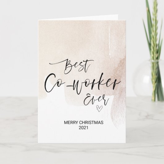 Frohe Weihnachten wünscht Co-Worker Friend Xmas Karte (Vorderseite)
