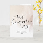 Frohe Weihnachten wünscht Co-Worker Friend Xmas Karte (Gelbe Blume)