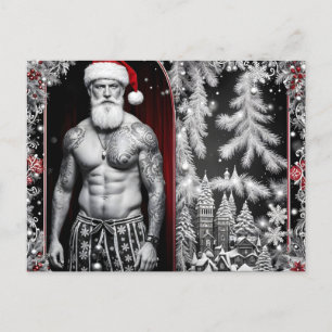 Frohe Weihnachten wünscht der Weihnachtsmann Postkarte