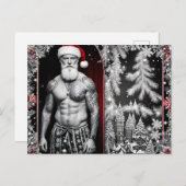 Frohe Weihnachten wünscht der Weihnachtsmann Postkarte (Vorne/Hinten)