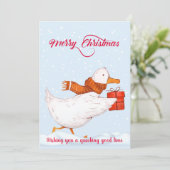 Frohe Weihnachten wünscht dir eine gute Zeit zu qu (Stehend Vorderseite)