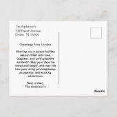 Frohe Weihnachten wünscht dir Freude Postkarte (Rückseite)