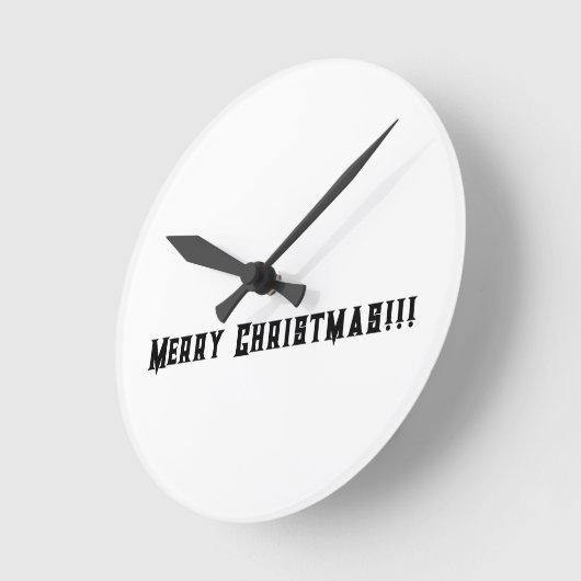 Frohe Weihnachten wünscht Feier Time Piece Runde Wanduhr (Winkel)