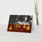 Frohe Weihnachten wünscht Foto Weihnachtskarte (Vorderseite)