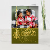 Frohe Weihnachten wünscht Foto Weihnachtskarte (Vorderseite)