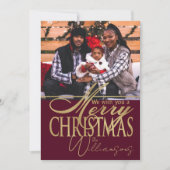 Frohe Weihnachten wünscht Foto Weihnachtskarte (Vorderseite)