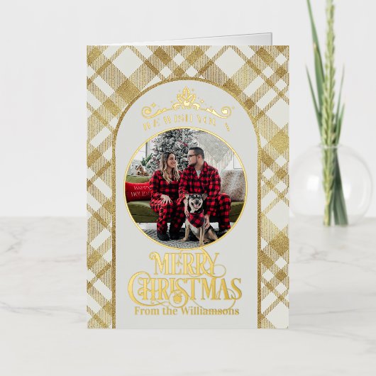 Frohe Weihnachten wünscht Foto Weihnachtskarte (Vorderseite)