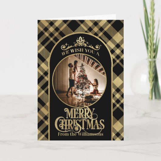 Frohe Weihnachten wünscht Foto Weihnachtskarte (Vorderseite)