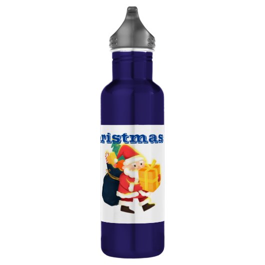 Frohe Weihnachten wünscht gedruckte Feier 24 oz Edelstahlflasche (Rechts)