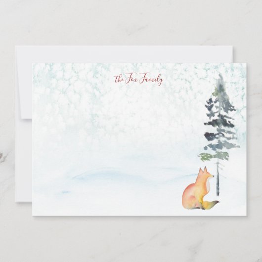Frohe Weihnachten wünscht Personalisiert Fox Mitteilungskarte (Vorderseite)
