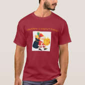 Frohe Weihnachten wünscht Printed Maroon Handsome T-Shirt (Vorderseite)