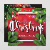 Frohe Weihnachten wünscht Red Typografy Family Fot (Vorne/Hinten)