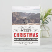 Frohe Weihnachten wünscht Retro Typografie Familie (Stehend Vorderseite)