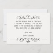 Frohe Weihnachten wünscht Retro Typografie Familie (Rückseite)