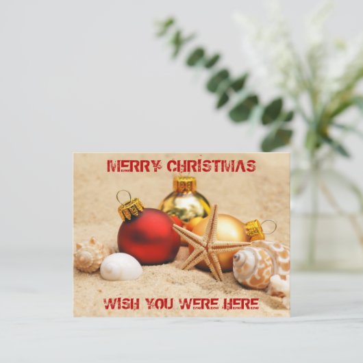 Frohe Weihnachten wünscht, Sie wären hier Postkart (Stehend Vorderseite)