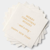 Frohe Weihnachten wünscht viel Glück im neuen Jahr Servietten Mit Folie (Insitu (Gestapelt))
