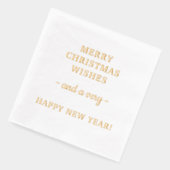 Frohe Weihnachten wünscht viel Glück im neuen Jahr Servietten Mit Folie (Links)