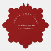 Frohe Weihnachten wünscht Wasserfarbenfox & Tree Ornament Karte (Rückseite)