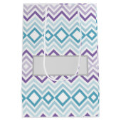 Frohe Weihnachten wünscht Zickzack Muster Mittlere Geschenktüte (Rückseite)