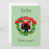 Frohe Weihnachten wütend Kitty Cat Was für ein Jah (Vorne/Hinten)