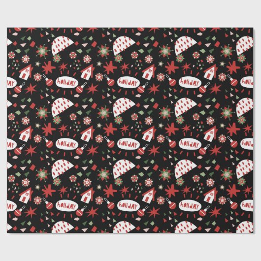 Frohe Weihnachten X-mas Geschenkpapier (Flach)