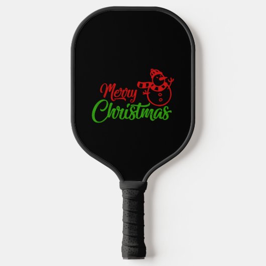 Frohe Weihnachten X Snowman Pickleball Schläger (Vorderseite)