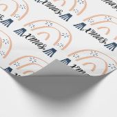Frohe Weihnachten Xmas Boho Rainbow Geschenk Wrapp Geschenkpapier (Ecke)