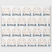 Frohe Weihnachten Xmas Boho Rainbow Geschenk Wrapp Geschenkpapier (Flach)