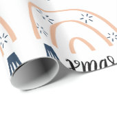 Frohe Weihnachten Xmas Boho Rainbow Geschenk Wrapp Geschenkpapier (Rolleneckpunkt)