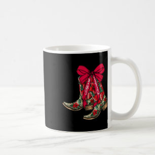 Frohe Weihnachten Xmas Cowboy Boots Coquette Bow P Kaffeetasse