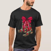 Frohe Weihnachten Xmas Cowboy Boots Coquette Bow P T-Shirt (Vorderseite)